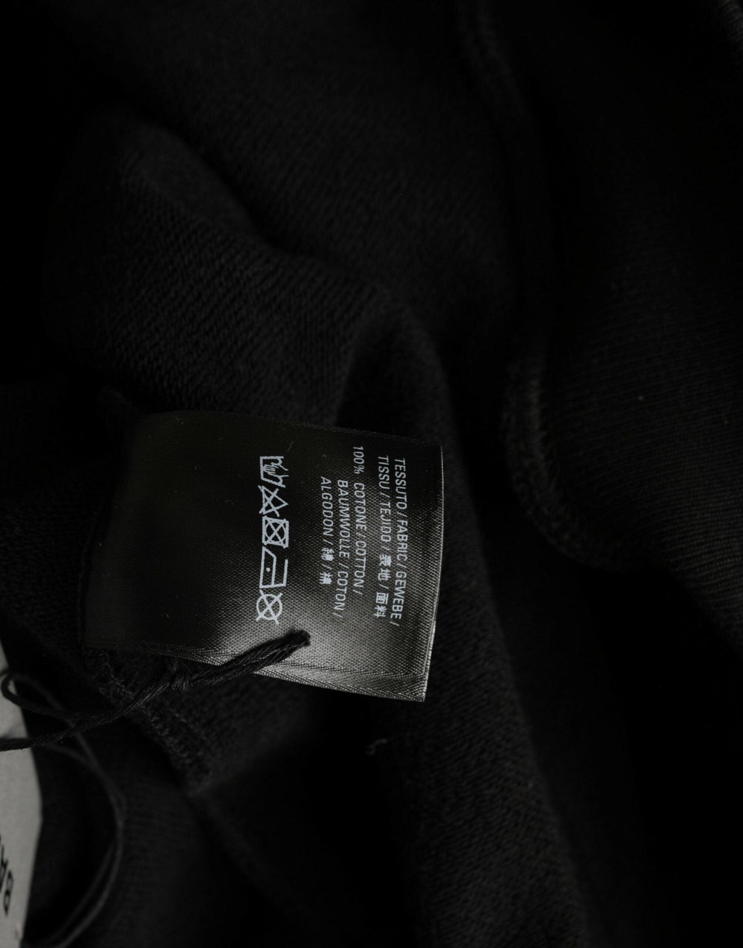 Balenciaga Black Cotton CREW Hooded Pullover Sweatshirt Sweater - PER.FASHION