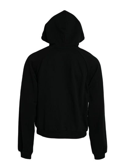 Balenciaga Black Cotton Logo Hooded Pullover Sweatshirt Sweater - PER.FASHION