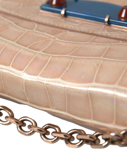 Balenciaga Elegant Mini Chain Beige Clutch for Evening Elegance - PER.FASHION