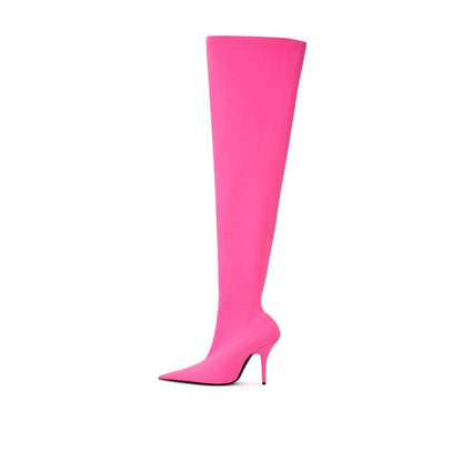 Balenciaga Elegant Pink Polyester Ankle Boots - PER.FASHION