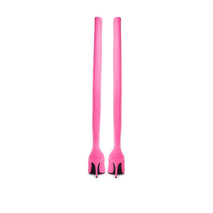Balenciaga Elegant Pink Polyester Ankle Boots - PER.FASHION