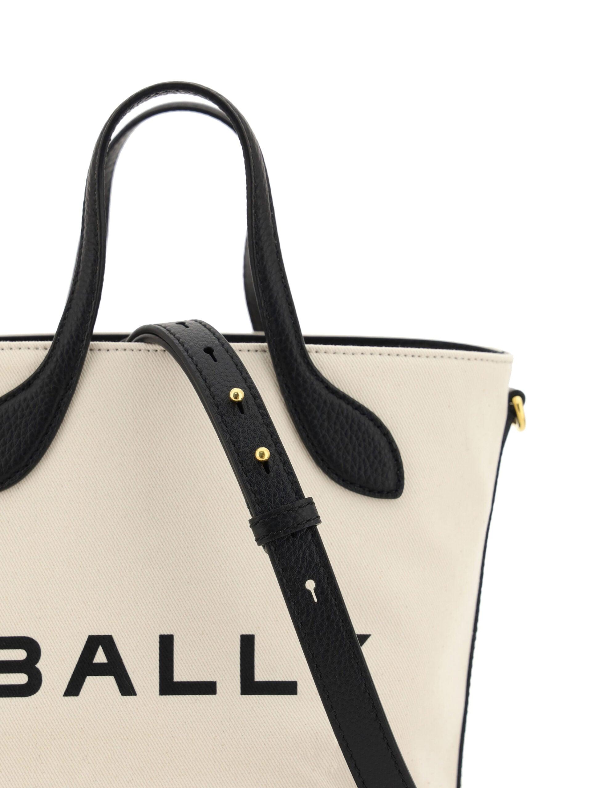 Bally Elegant Monogram Bucket Bag in Black & White - PER.FASHION