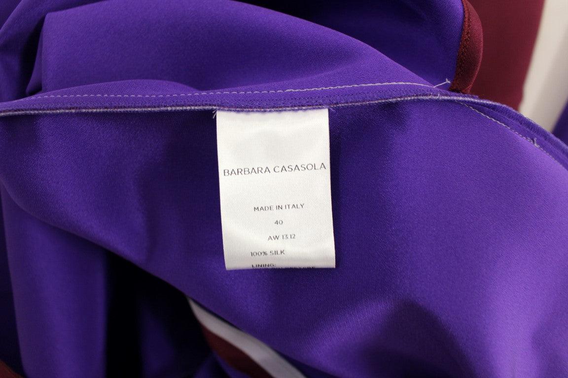 Barbara Casasola Elegant Long Silk Gown in Lavender - PER.FASHION