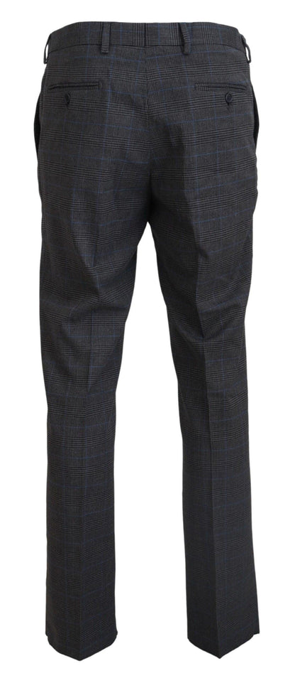 BENCIVENGA Elegant Checkered Wool Dress Pants for Men - PER.FASHION