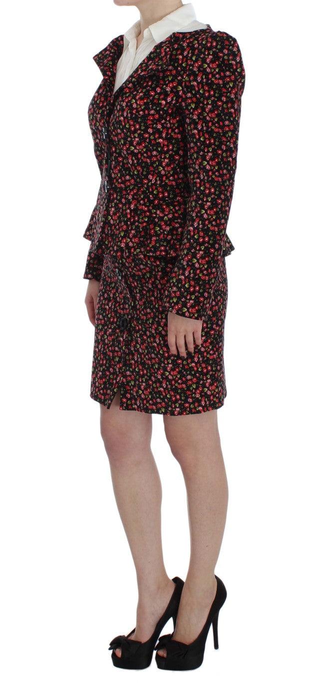 BENCIVENGA Elegant Floral Two-Piece Skirt Suit Set - PER.FASHION