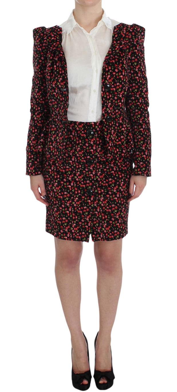 BENCIVENGA Elegant Floral Two-Piece Skirt Suit Set - PER.FASHION