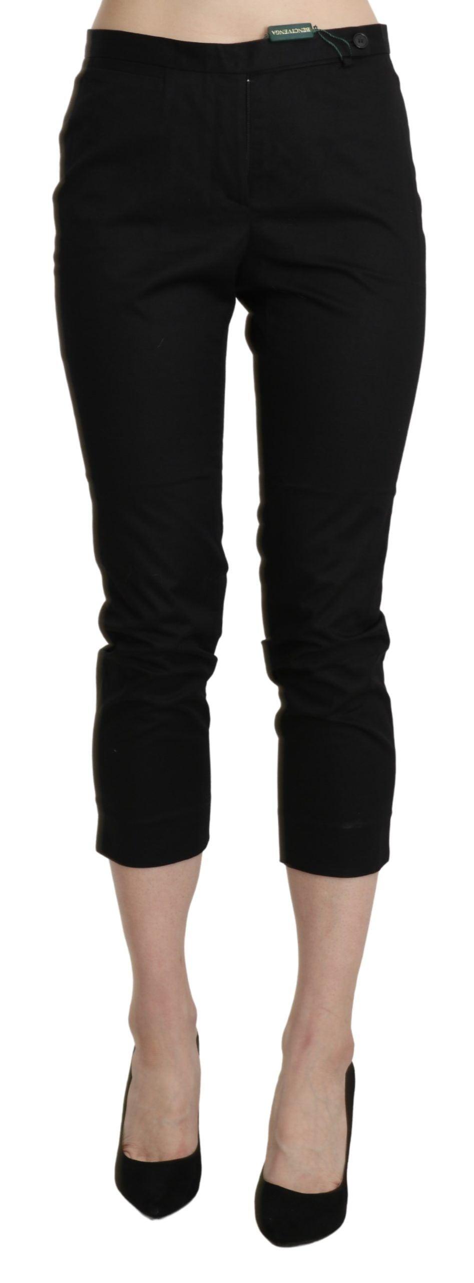 BENCIVENGA Elegant High Waist Skinny Cropped Pants - PER.FASHION