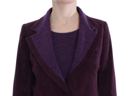 BENCIVENGA Elegant Purple Wool Blend Three Piece Suit Set - PER.FASHION