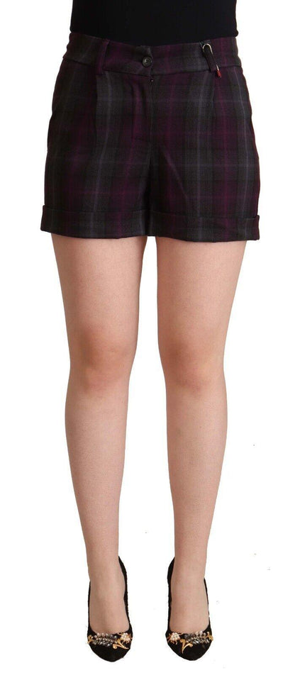 BENCIVENGA Multicolor Mid Waist Checkered Shorts - PER.FASHION