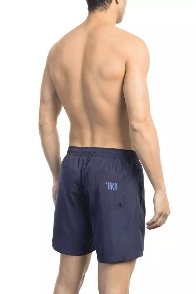 Bikkembergs Chic Blue Printed Swim Shorts - PER.FASHION