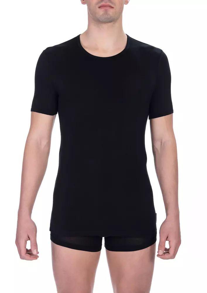 Bikkembergs Elegant Crew Neck Cotton Blend Tee - PER.FASHION