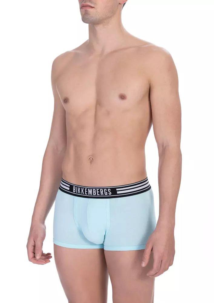 Bikkembergs Elegant Light Blue Cotton Trunks Duo Pack - PER.FASHION