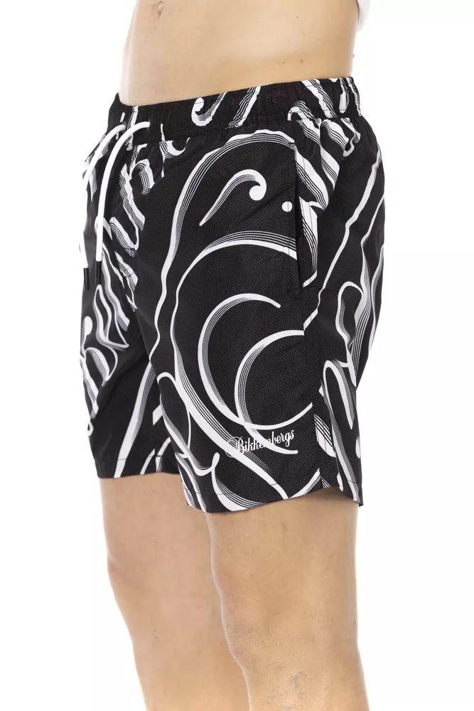 Bikkembergs Sleek All-over Print Men's Swim Shorts - PER.FASHION