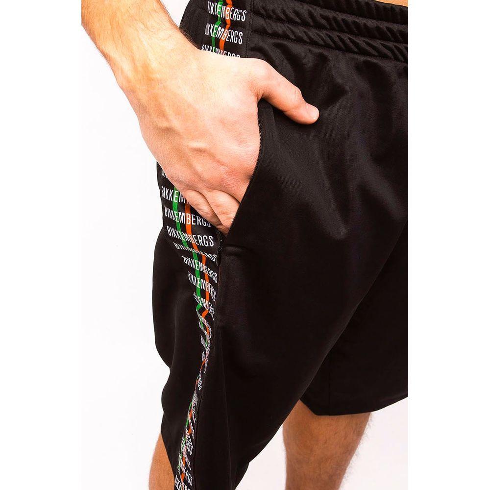 Bikkembergs Sleek Anniversary Striped Bermuda Shorts - PER.FASHION
