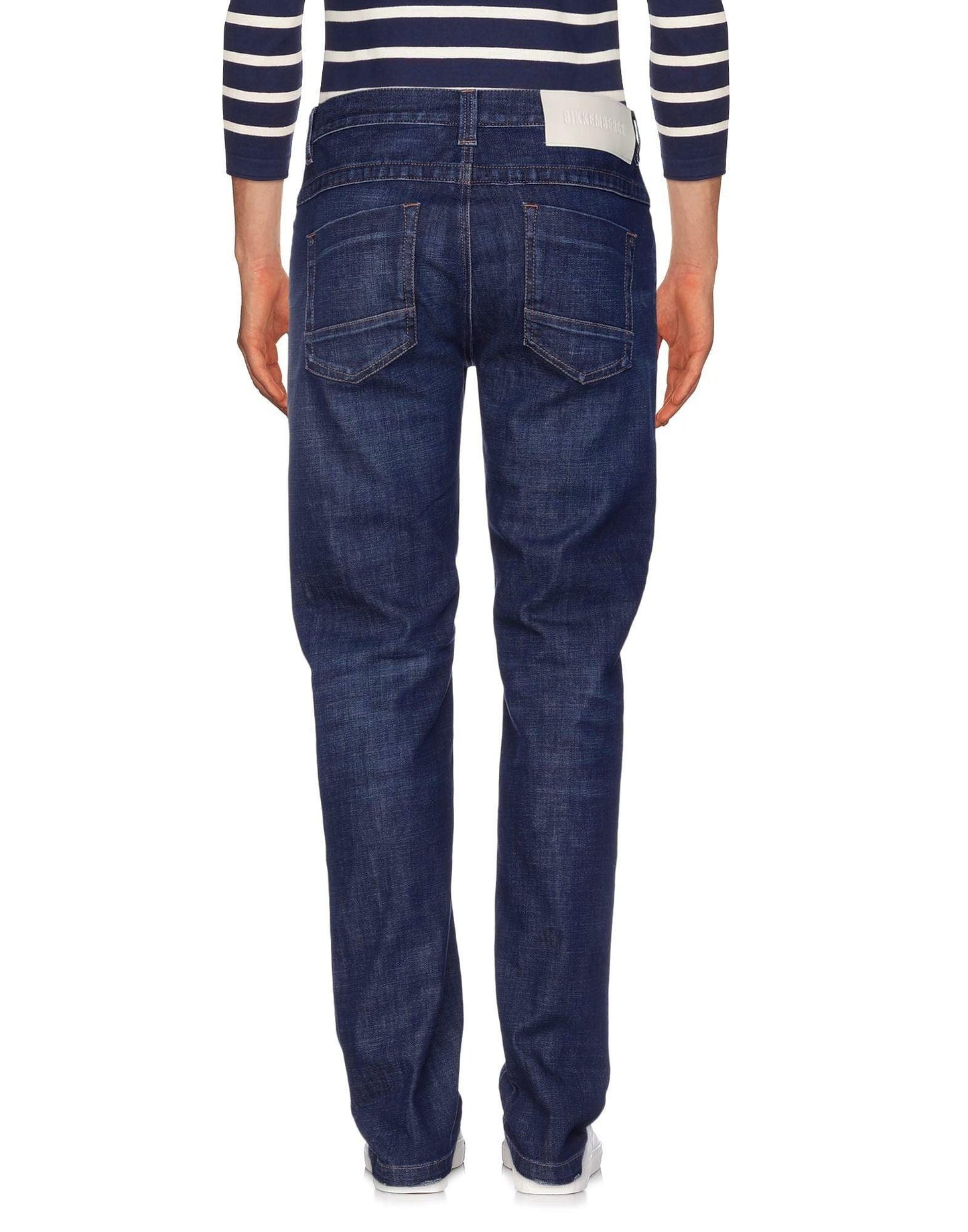 Bikkembergs Sleek Dark Blue Regular Fit Jeans - PER.FASHION