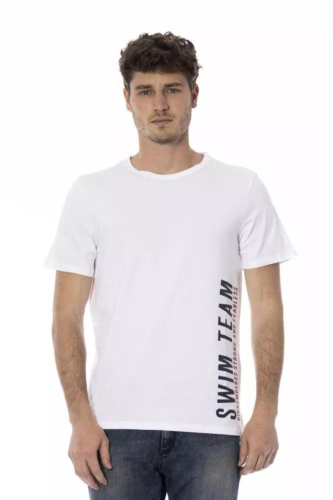 Bikkembergs Sleek White Printed Cotton Tee - PER.FASHION