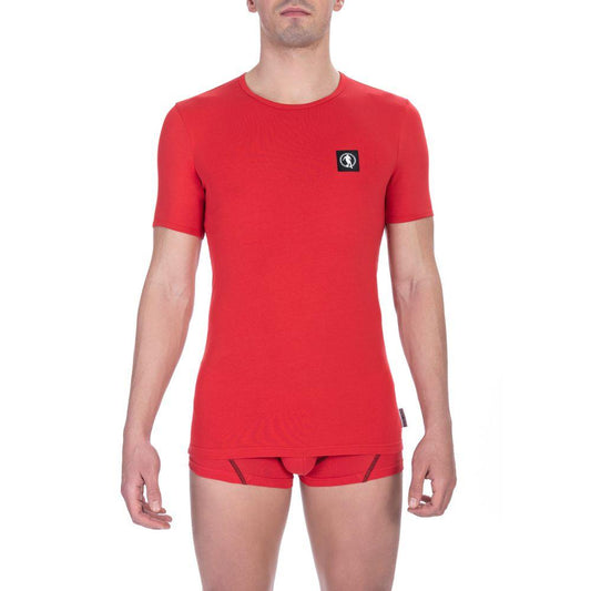 Bikkembergs Vibrant Red Cotton Crew Neck Tee Twin Pack - PER.FASHION