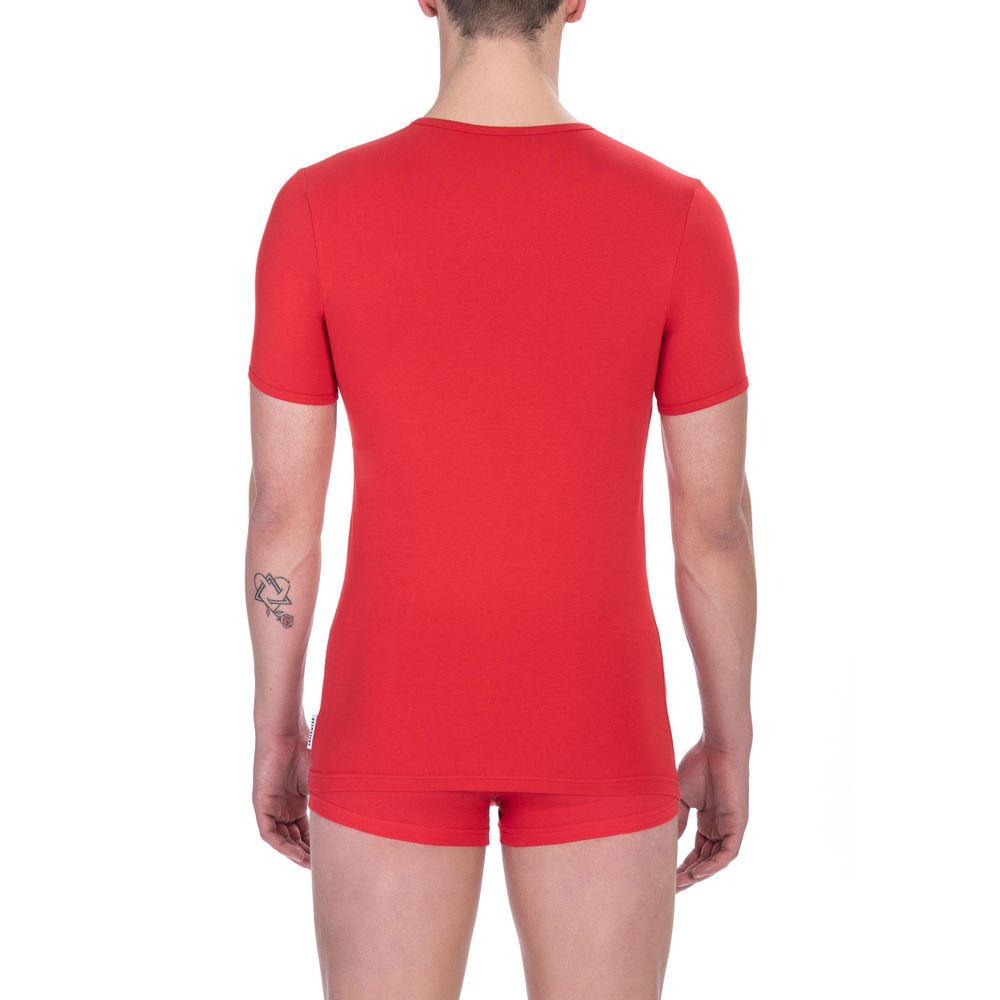 Bikkembergs Vibrant Red Cotton Crew Neck Tee Twin Pack - PER.FASHION