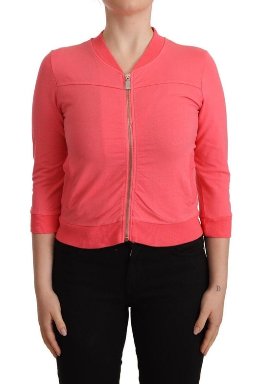 Blumarine Elegant Pink Full Zip Sweater - PER.FASHION