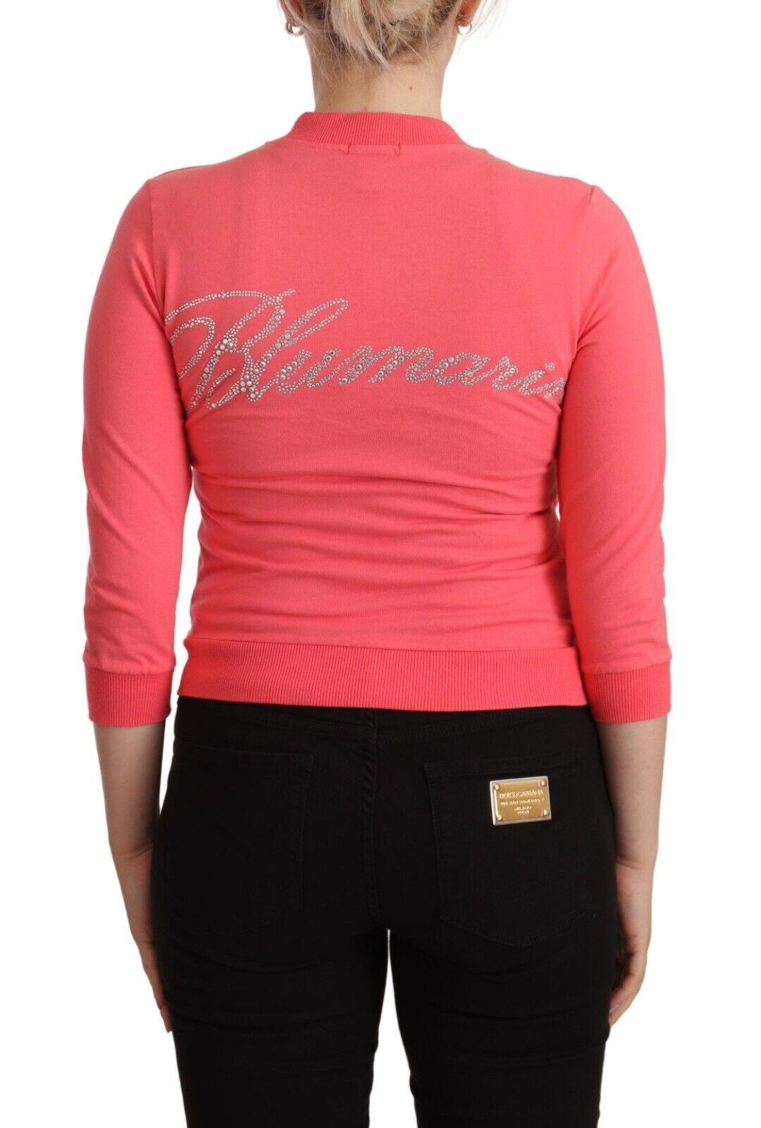 Blumarine Elegant Pink Full Zip Sweater - PER.FASHION