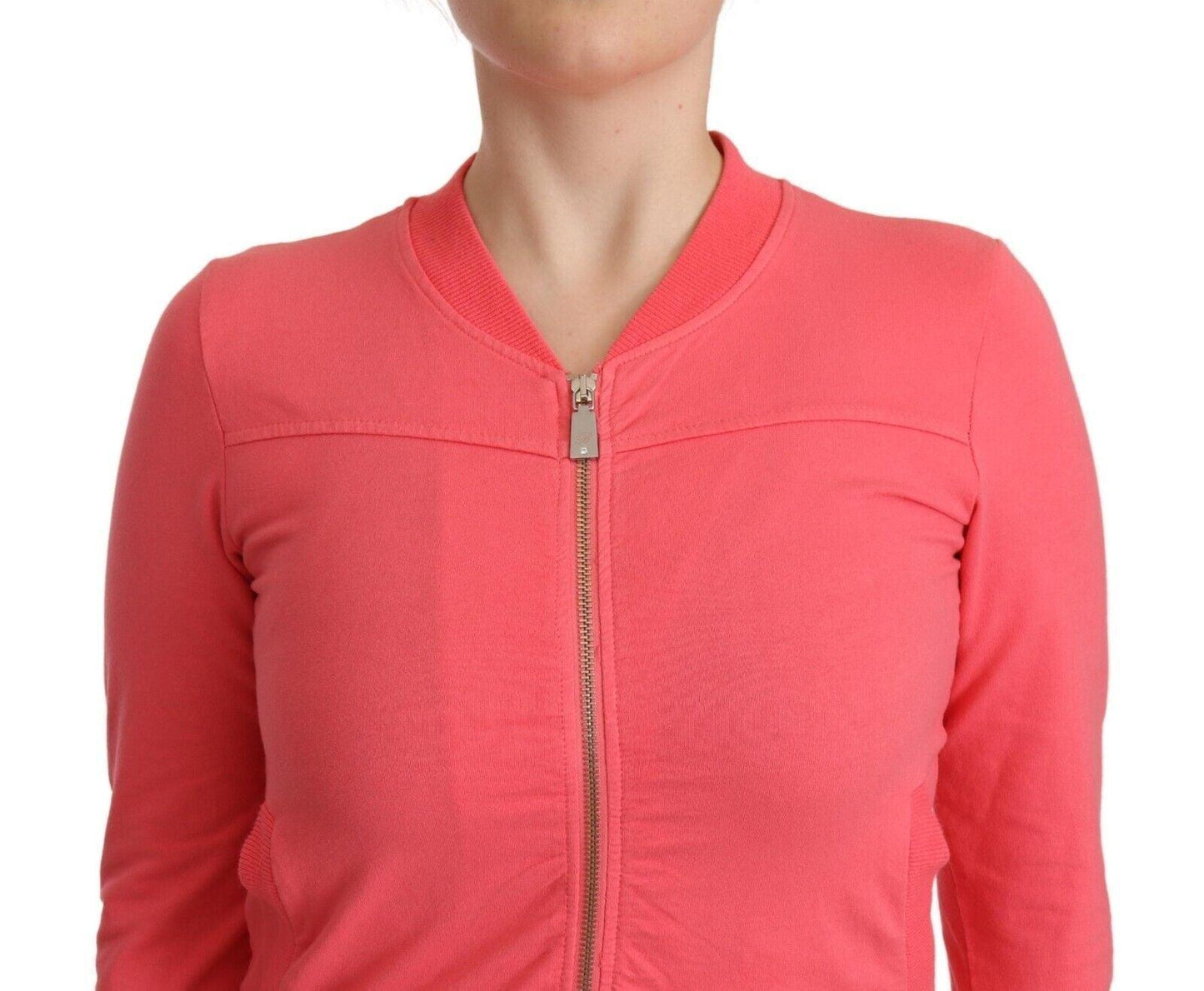 Blumarine Elegant Pink Full Zip Sweater - PER.FASHION