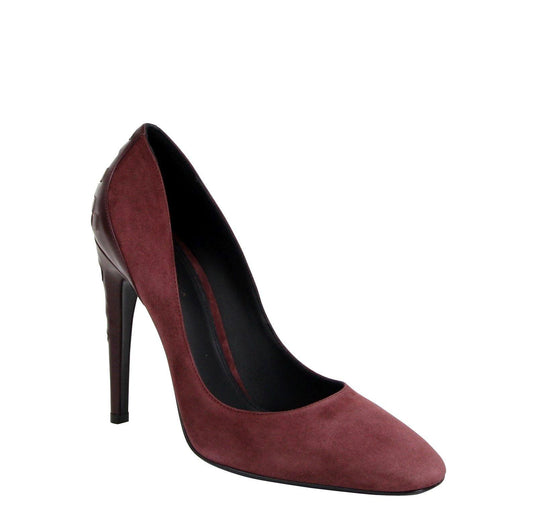 Bottega Veneta Women's Dark Rose Suede Leather Luxe Heels - PER.FASHION