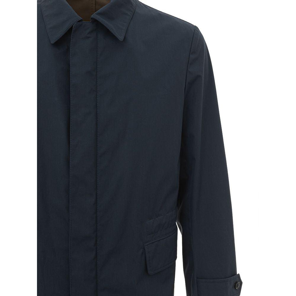 Brioni Blue Cotton Jacket - PER.FASHION