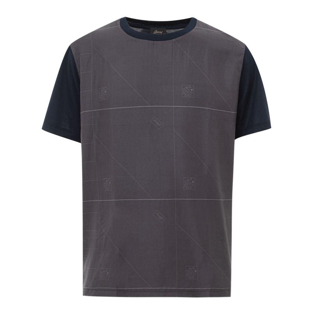 Brioni Blue Cotton T-Shirt - PER.FASHION