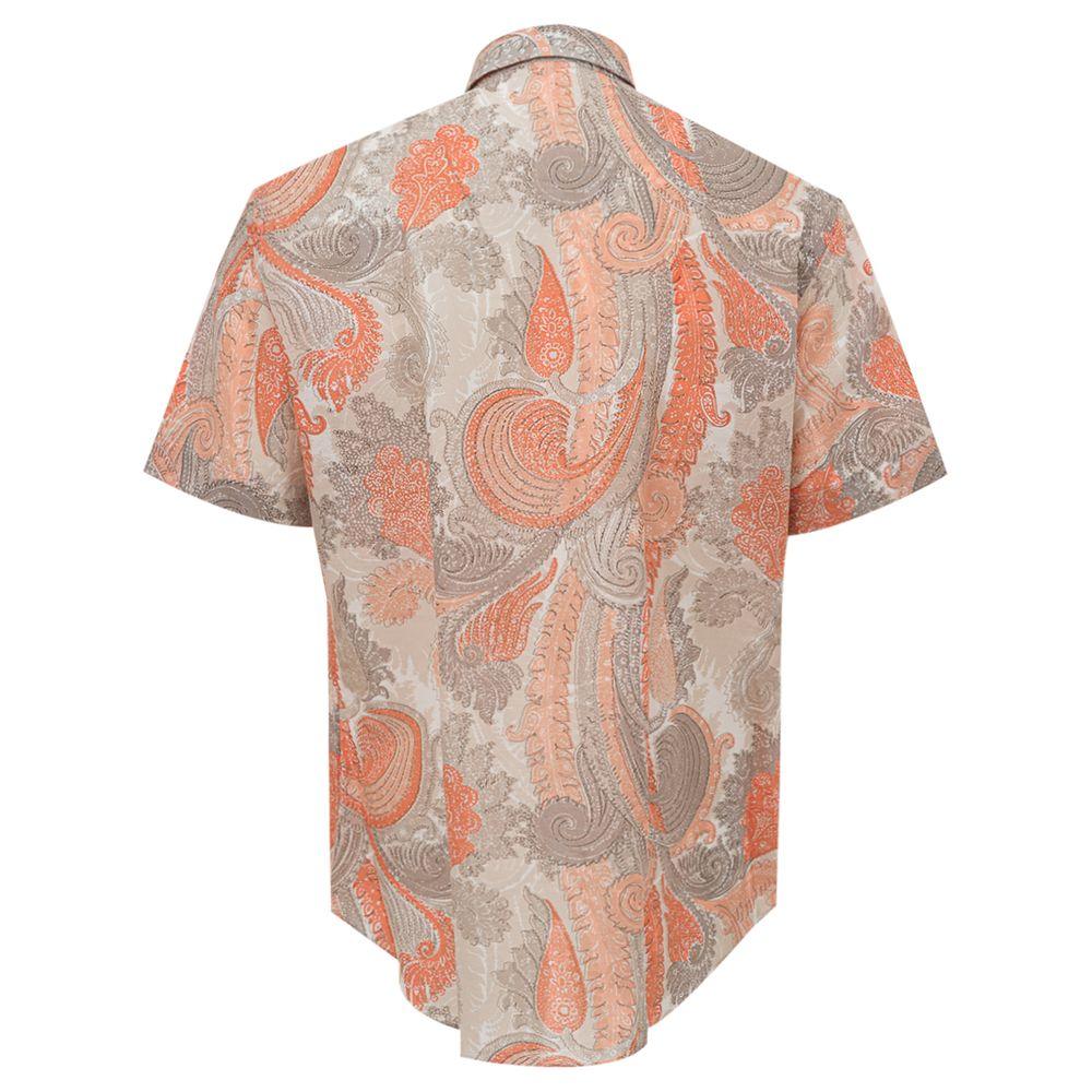 Brioni Orange Cotton Shirt - PER.FASHION