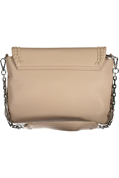 BYBLOS Beige Chain-Handle Shoulder Bag with Contrasting Details - PER.FASHION
