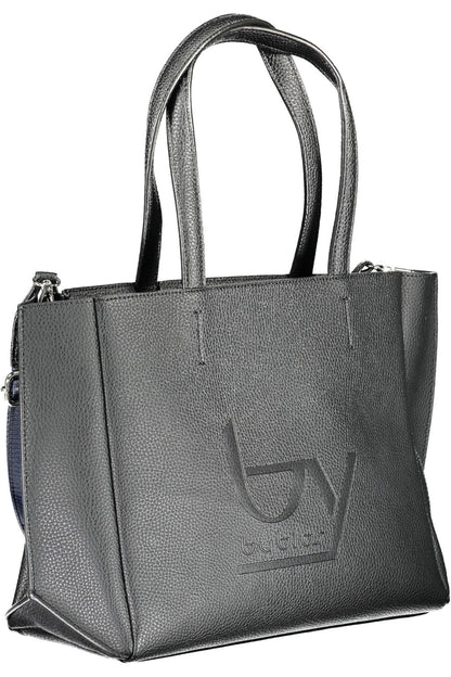 BYBLOS Chic Black Dual-Handle Printed Handbag - PER.FASHION
