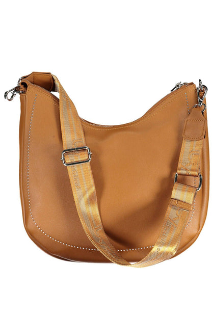 BYBLOS Chic Brown Handbag with Contrasting Details - PER.FASHION