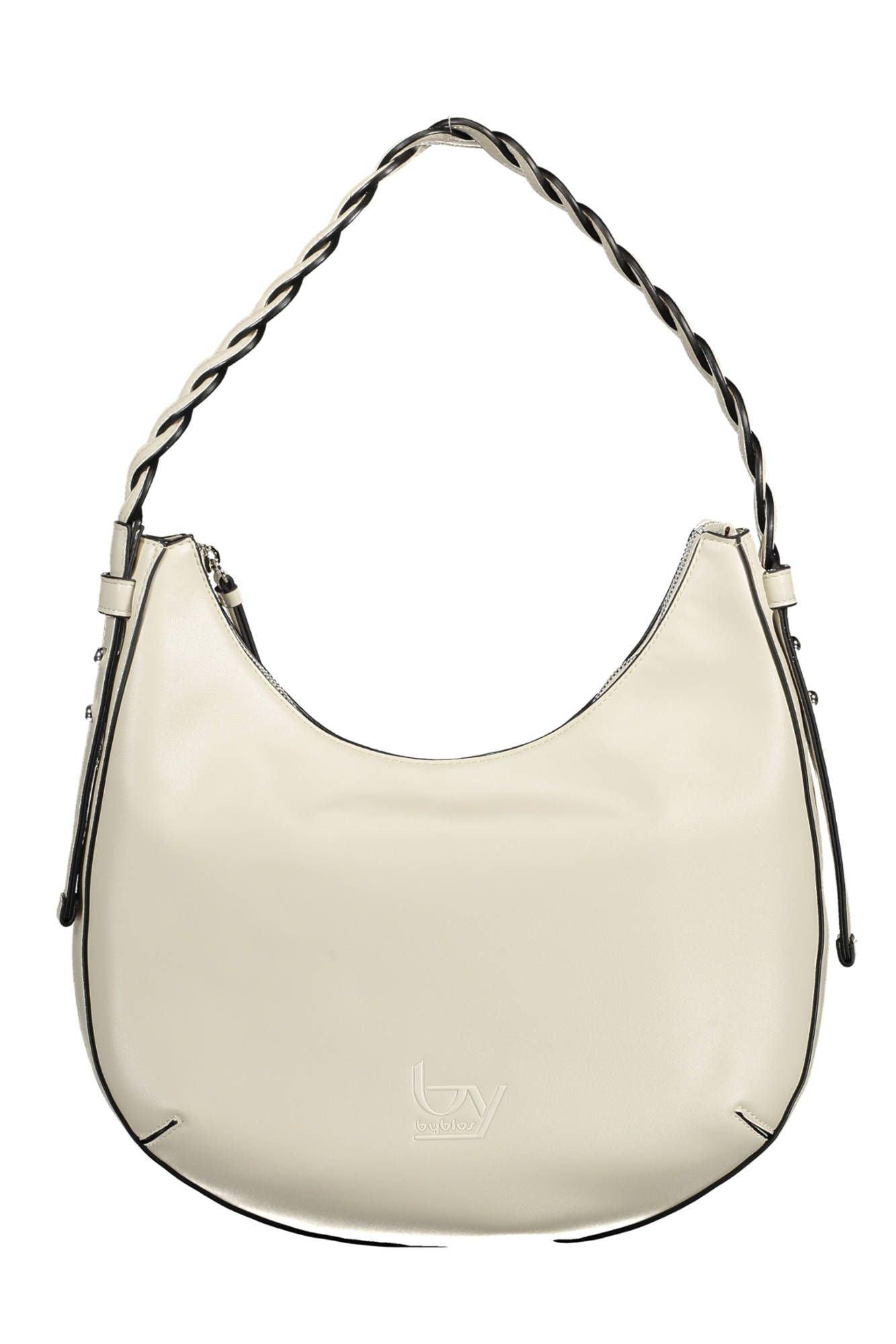 BYBLOS Chic Contrasting Detail White PVC Handbag - PER.FASHION