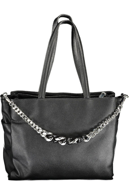 BYBLOS Elegant Black Chain-Strap Handbag - PER.FASHION
