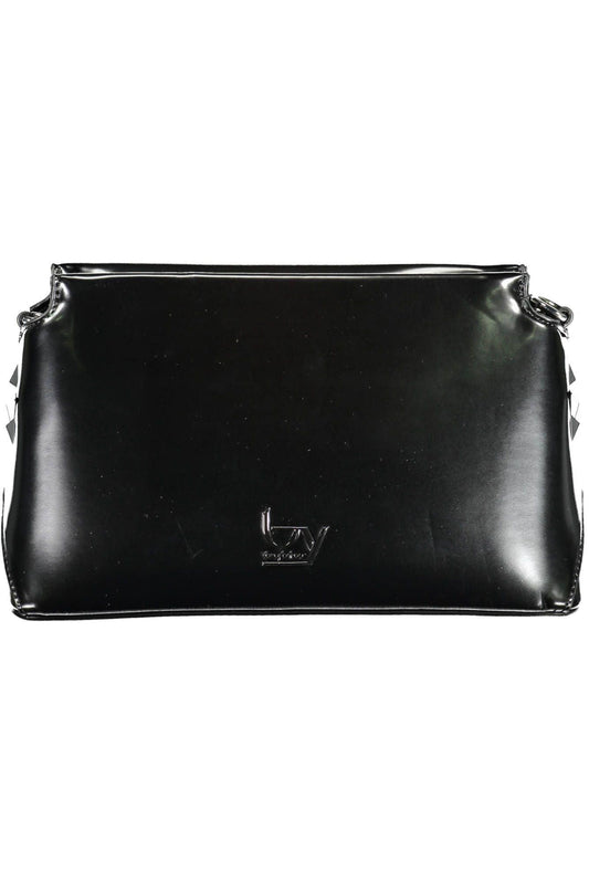 BYBLOS Elegant Black Contrasting Details Shoulder Bag - PER.FASHION