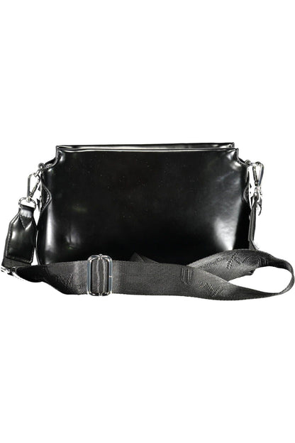 BYBLOS Elegant Black Contrasting Details Shoulder Bag - PER.FASHION