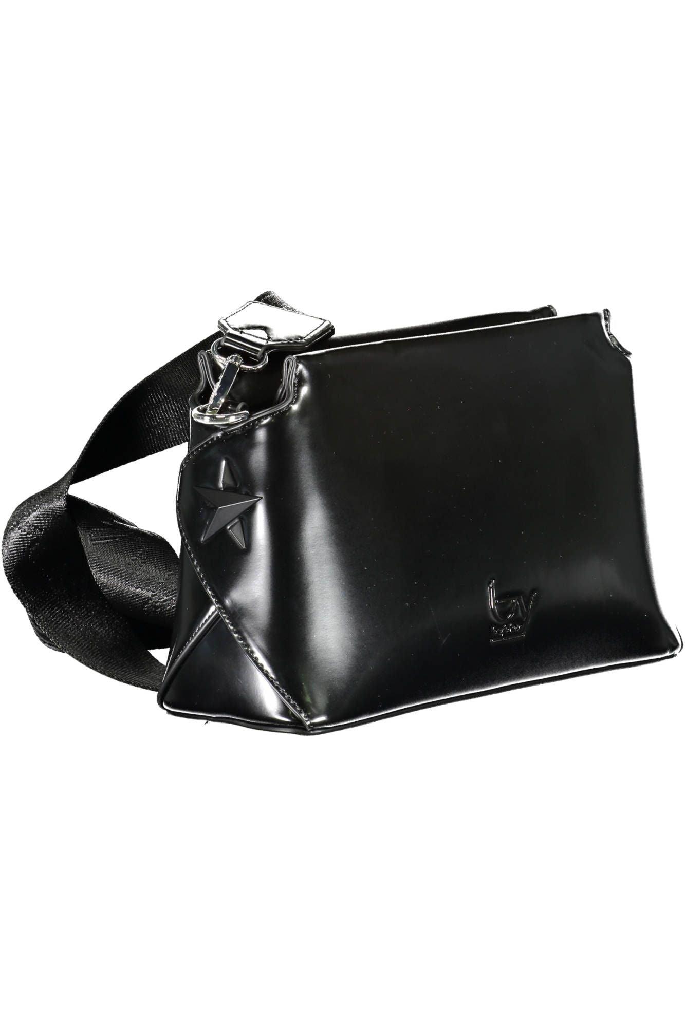 BYBLOS Elegant Black Contrasting Details Shoulder Bag - PER.FASHION