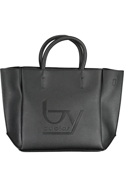 BYBLOS Elegant Black Handbag with Chic Print - PER.FASHION