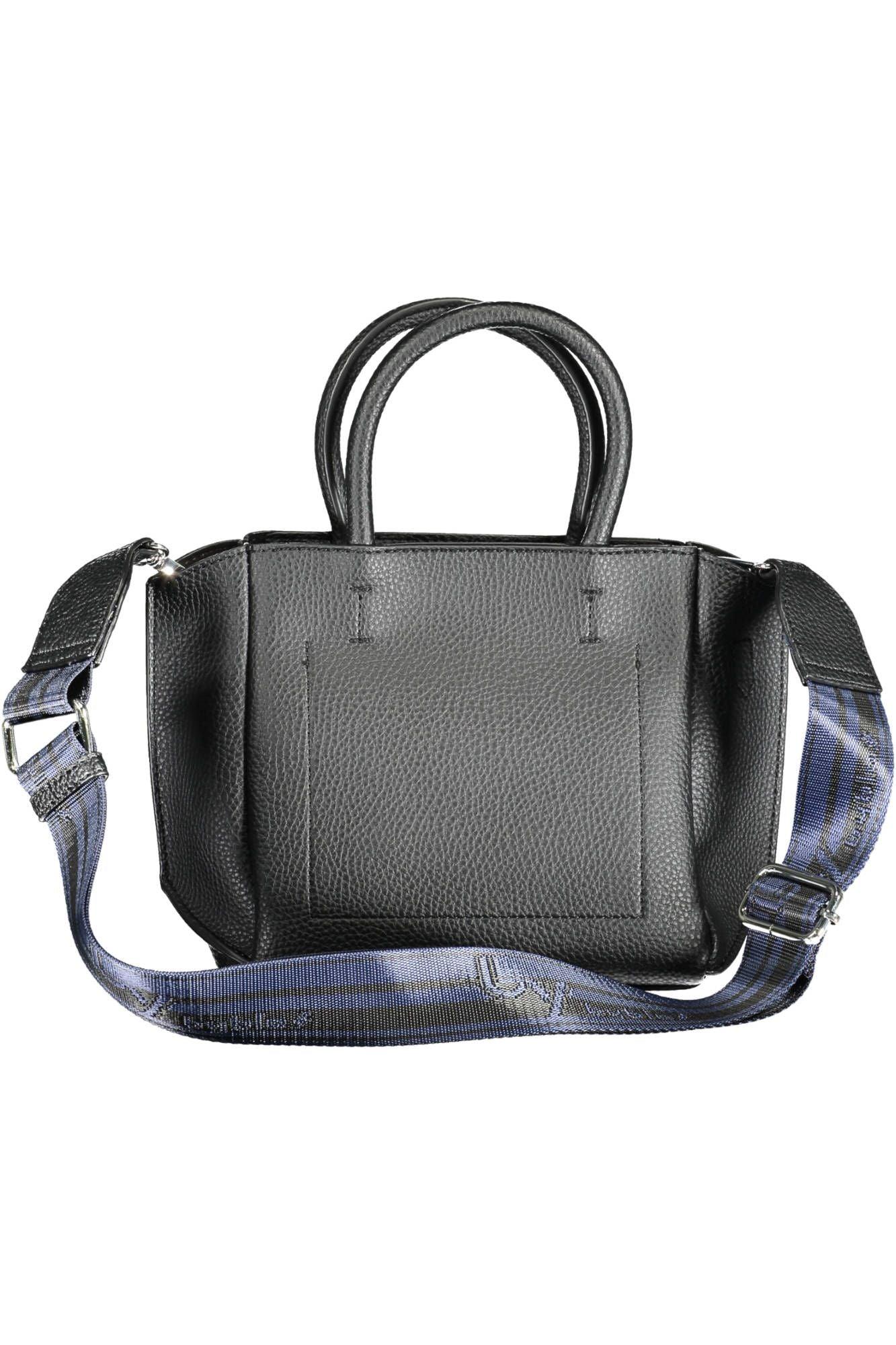 BYBLOS Elegant Black Two-Handle Tote with Shoulder Strap - PER.FASHION