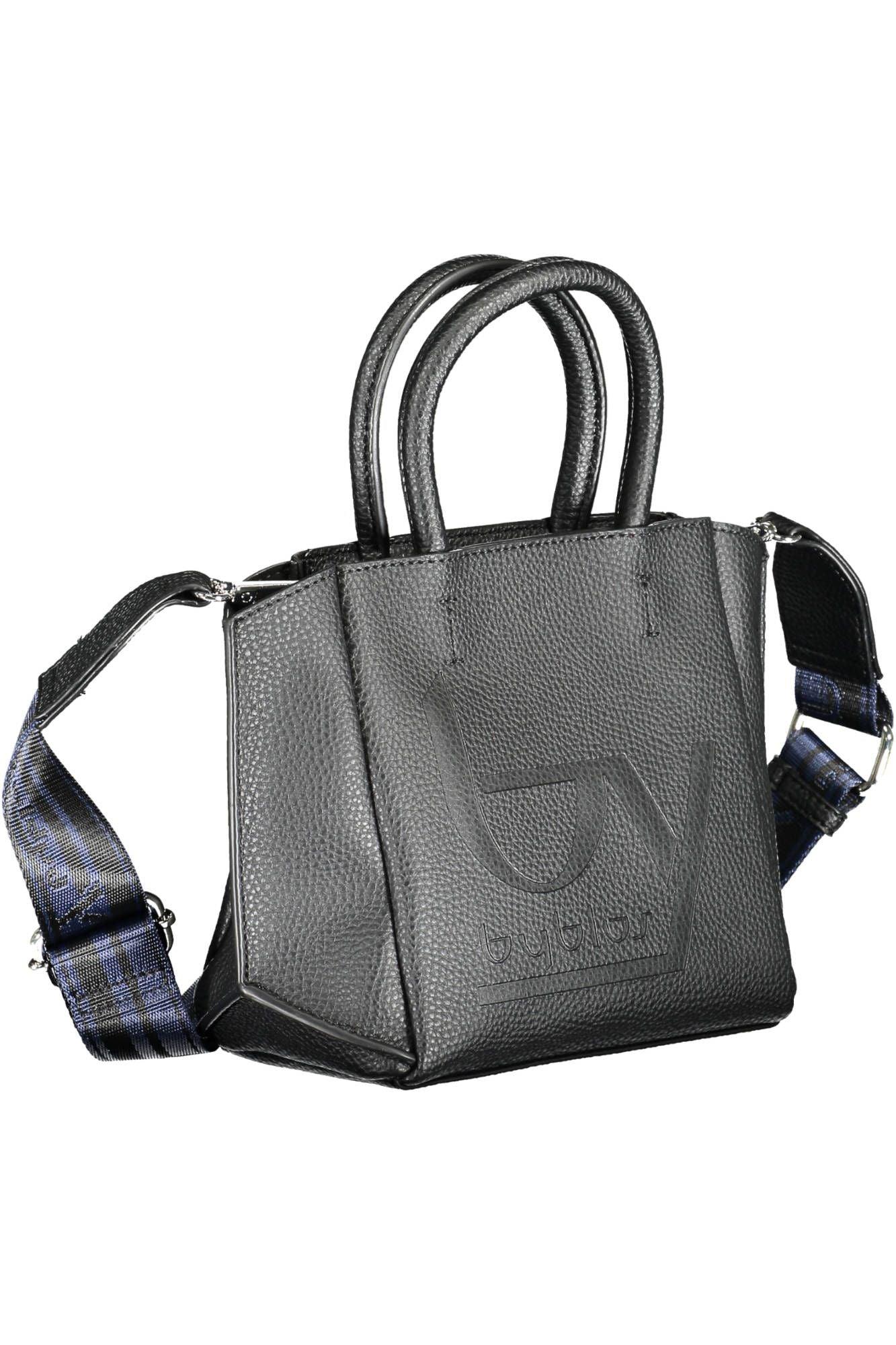 BYBLOS Elegant Black Two-Handle Tote with Shoulder Strap - PER.FASHION