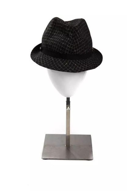 BYBLOS Elegant Black Wool Blend Hat - PER.FASHION