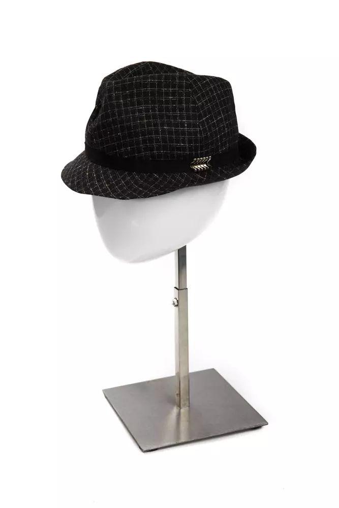 BYBLOS Elegant Black Wool Blend Hat - PER.FASHION