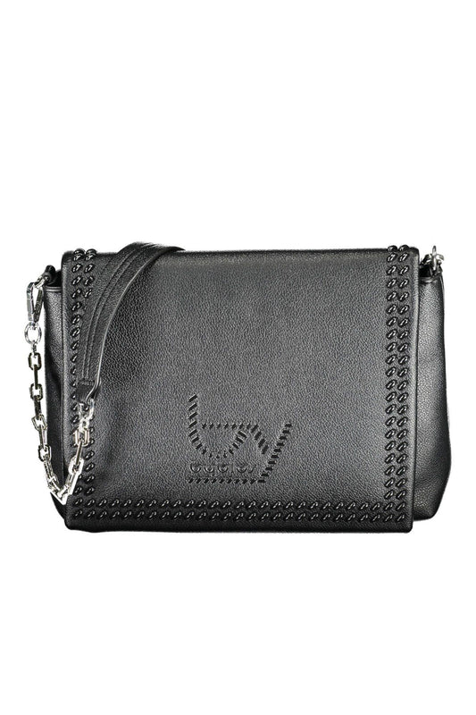 BYBLOS Elegant Chain-Handle Black Shoulder Bag - PER.FASHION