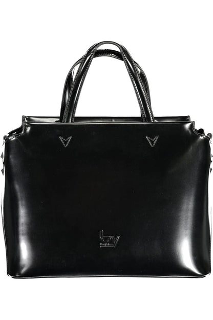 BYBLOS Elegant Black Two-Handle Bag with Contrasting Details - PER.FASHION