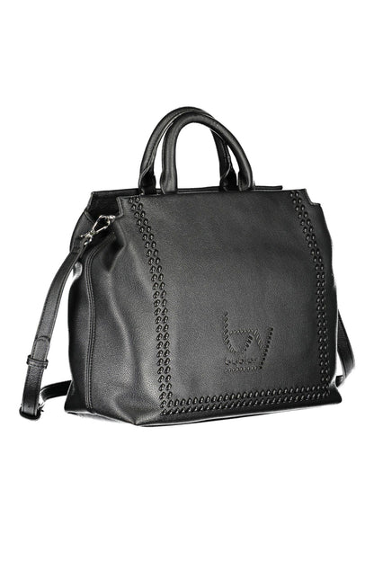 BYBLOS Элегантная черная сумочка с двумя ручками и контрастными деталями