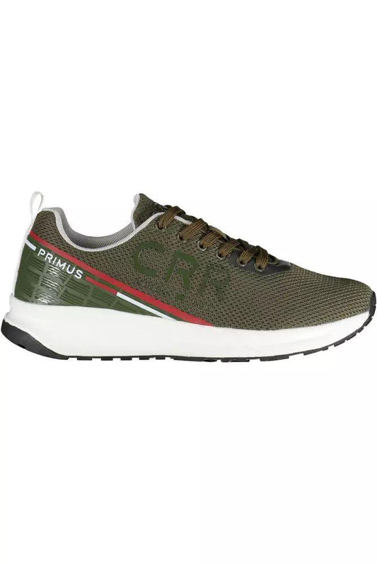 Carrera Green Contrast Lace-Up Sports Sneakers - PER.FASHION