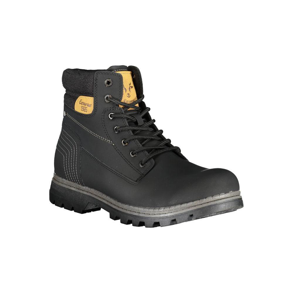 Carrera Sleek Black Laced Boots with Contrast Accents - PER.FASHION