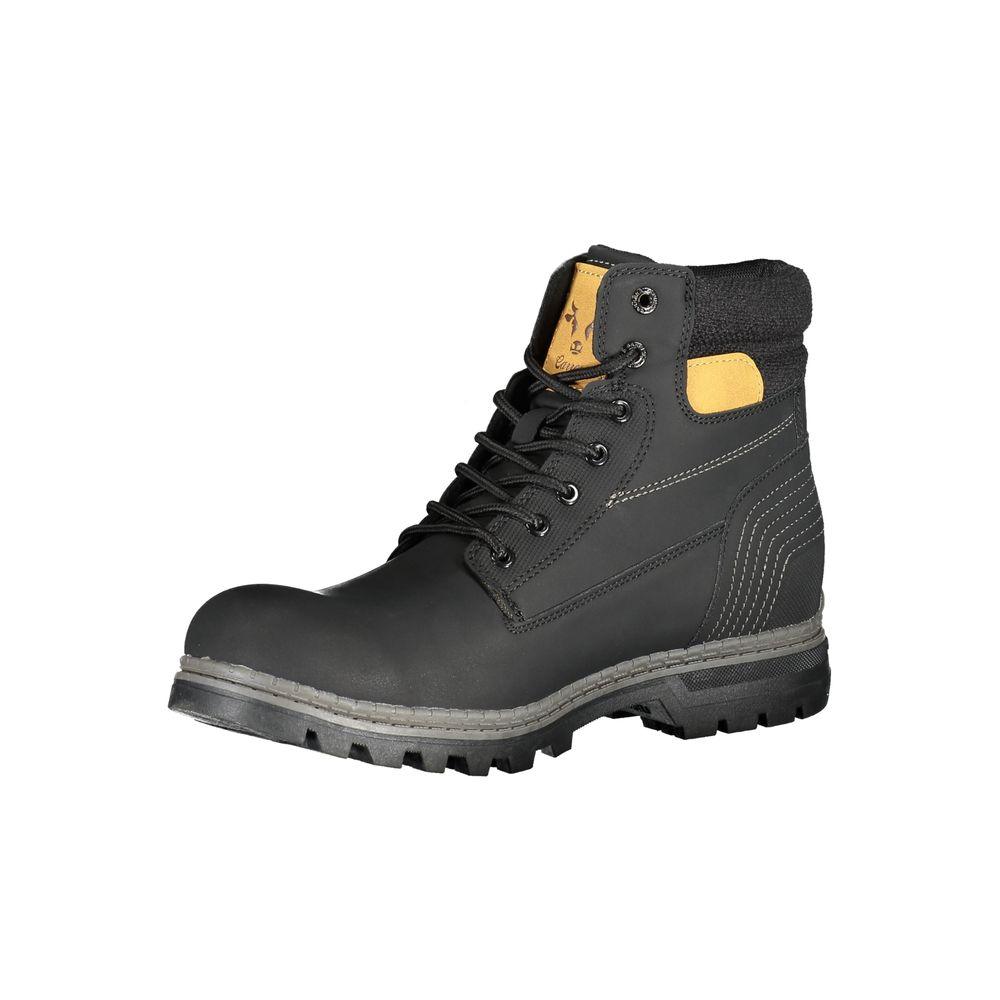 Carrera Sleek Black Laced Boots with Contrast Accents - PER.FASHION