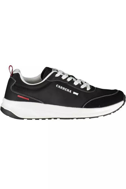 Carrera Sleek Black Sneakers with Iconic Detailing - PER.FASHION