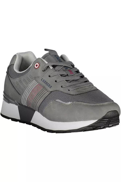 Carrera Sleek Gray Sneakers with Eco-Leather Accents - PER.FASHION